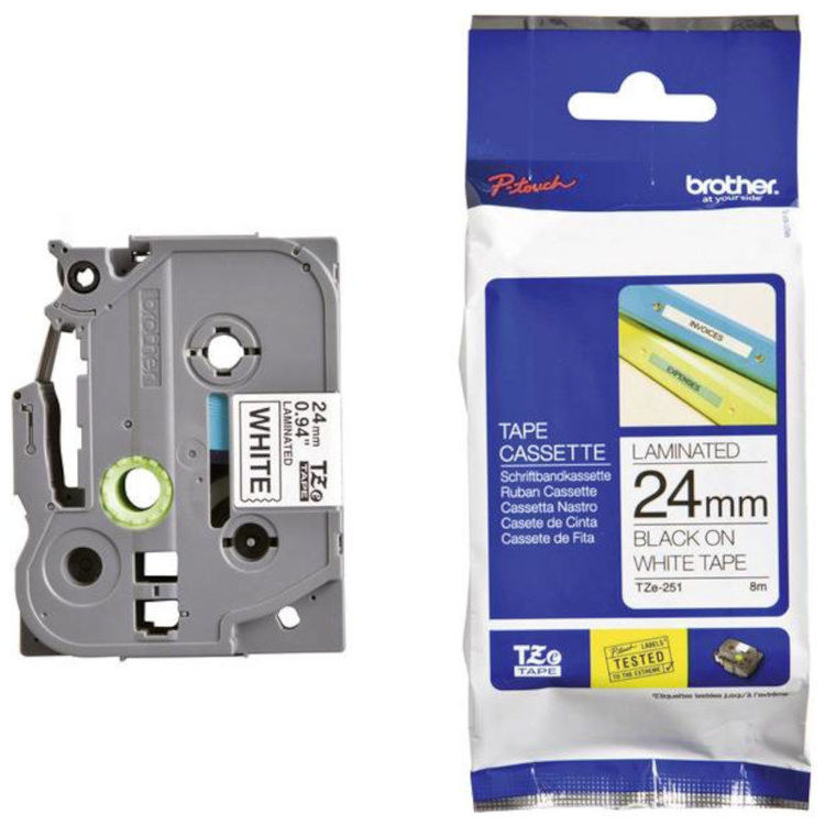 Alles BROTHER traka BIJELA-CRNA TZE251 24 mm