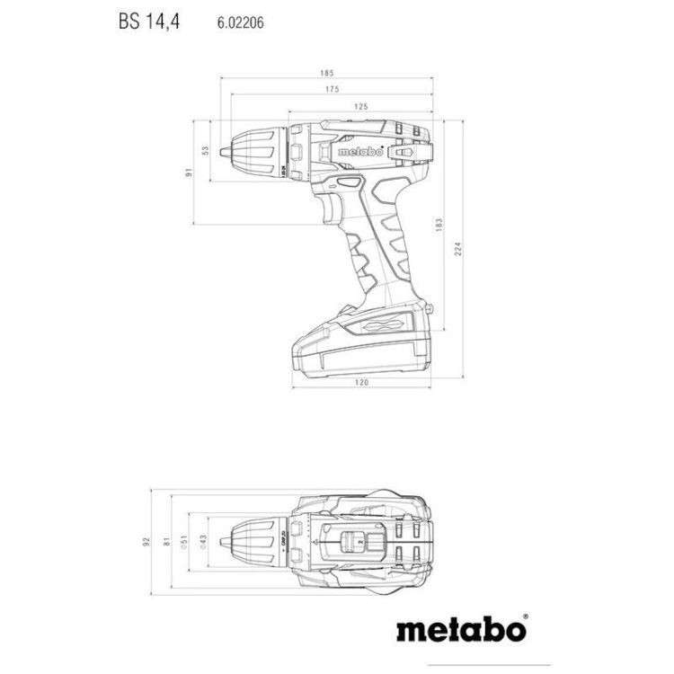 Alles METABO akumulatorska bušilica odvijač BS14.4