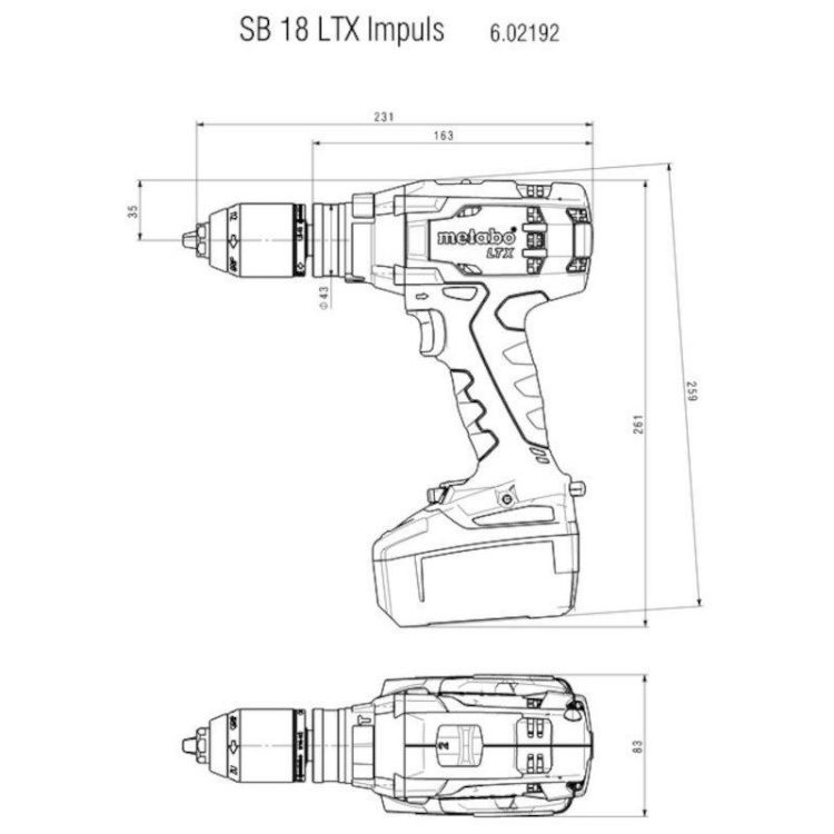 Alles METABO akumulatorska bušilica-odvijač SB18 LTX IMPLUS SET