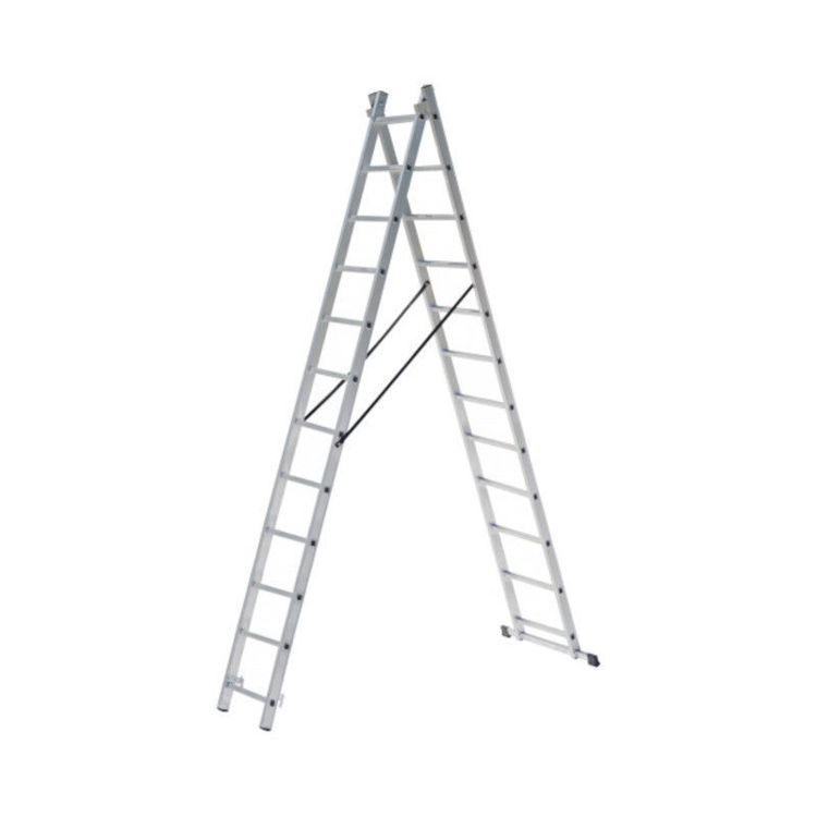 Alles ljestve aluminijske dvodjelne 2x12 gazišta