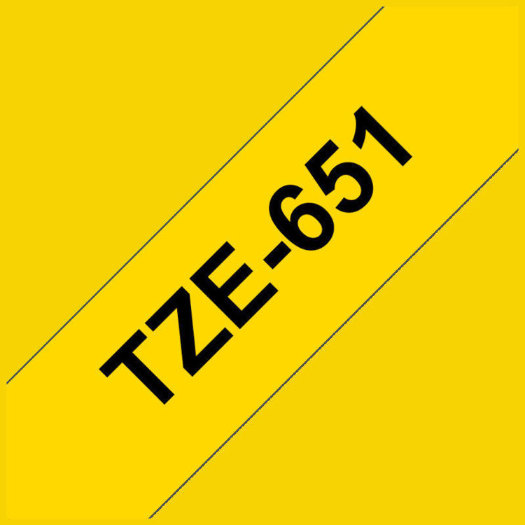 Alles BROTHER traka za označavanje TZE651 ŽUTA-CRNA