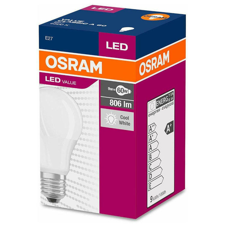 Alles OSRAM LED žarulja VALUE CLAS A 60 8.5 W/6500K E27