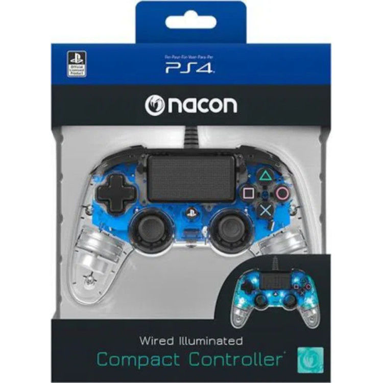 Alles BIGBEN kontroler PS4 Nacon Compact Light Wired, PROZIRNO-PLAVI