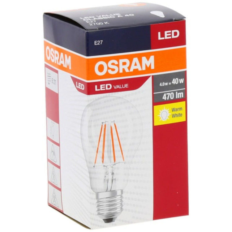 Alles OSRAM LED žarulja VALUE CL A 40 4W/827 RETROFIT E27