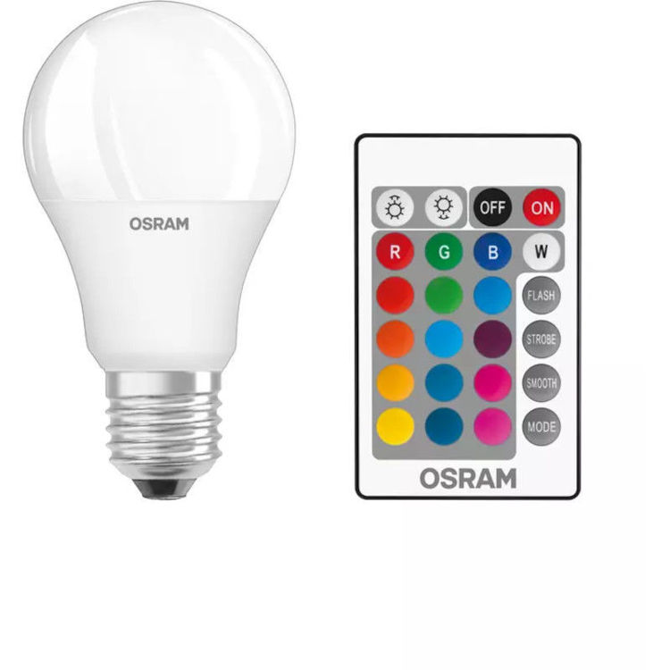 Alles OSRAM LED žarulja CLAS A 60 9W/827 E27 RGBW