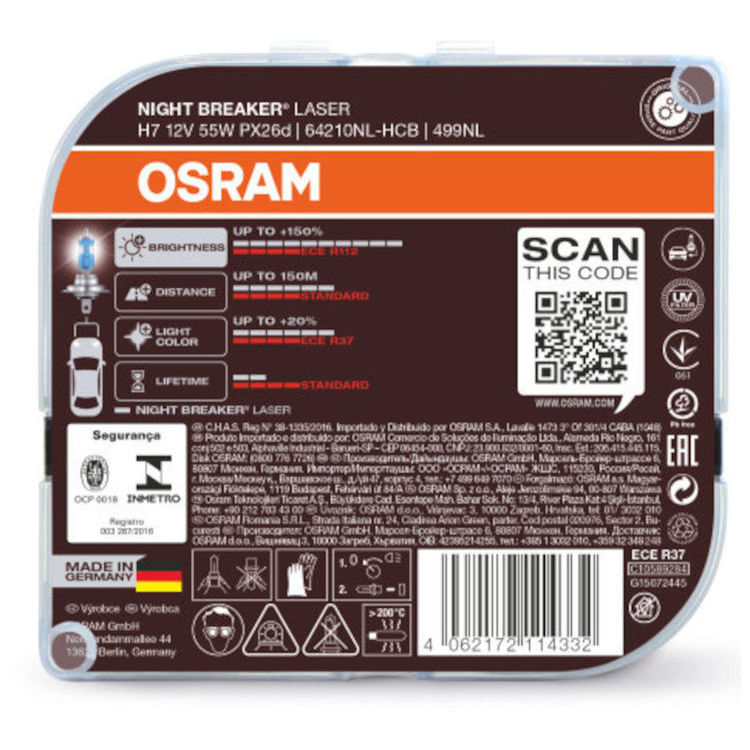 Alles OSRAM auto žarulja NIGHT BREAKER LASER H7
