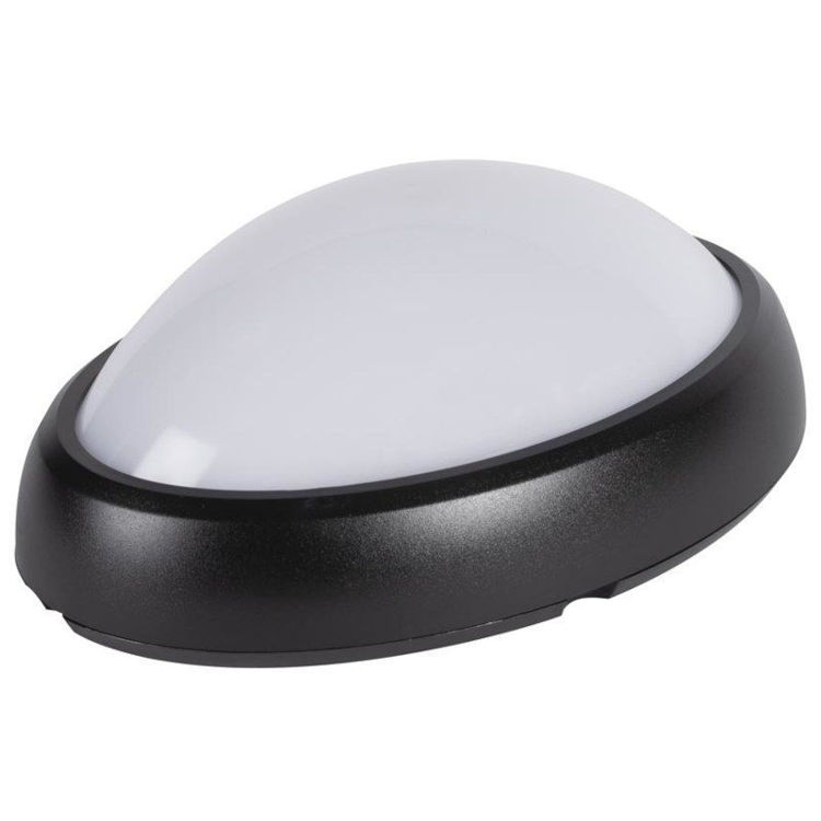 Alles LED plafonjera 12W/6400K crna ovalna