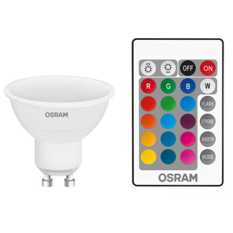 Alles LEDVANCE LED žarulja ST PAR 16 RGBW REM 25 120 ° 4.2 W/2700 K GU10 FR