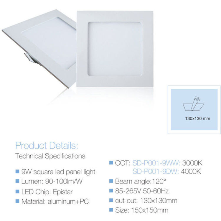Alles Panel LED ugradbeni SD-P002-9WW