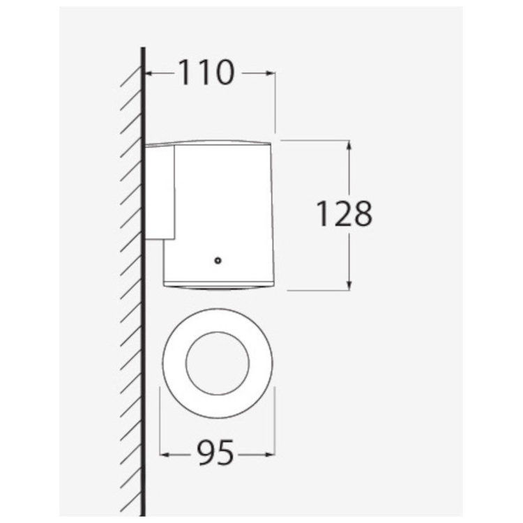 Alles FUMAGALLI LED zidna svjetiljka FRANCA 90-1L WALL GREY 3,5W 3000K