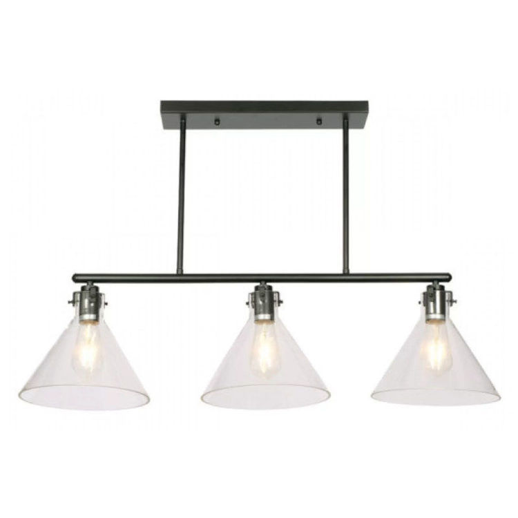 Alles Svjetiljka stropna LOFT138-3 BLACK/CLEAR