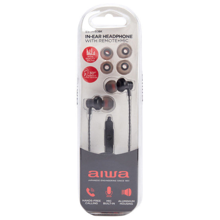 Alles AIWA slušalice In-Ear sa mikrofonom ESTM-50BK