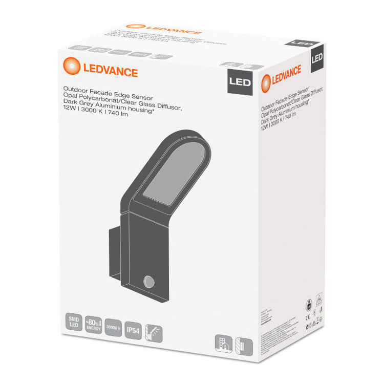 Alles LEDVANCE LED svjetiljka O FACADE EDGE SENSOR 12 W 3000 K IP54 S GY
