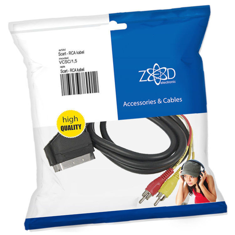 Alles Kabel Scart na 3xRCA 1,5m