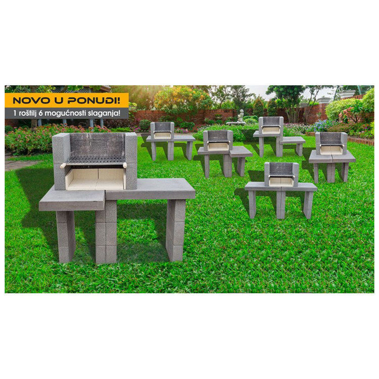 Alles Roštilj vrtni modularni CONCRETE PUZZLE MOD6U1
