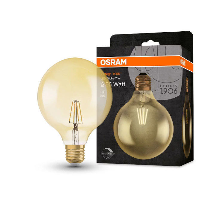 Alles OSRAM LED žarulja Vintage 1906 DIM GLOBE 55 6.5 W/2400 K E27