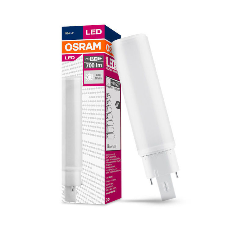 Alles OSRAM LED žarulja DULUX D LED EM & AC Mains 18 7 W/4000 K G24d-2