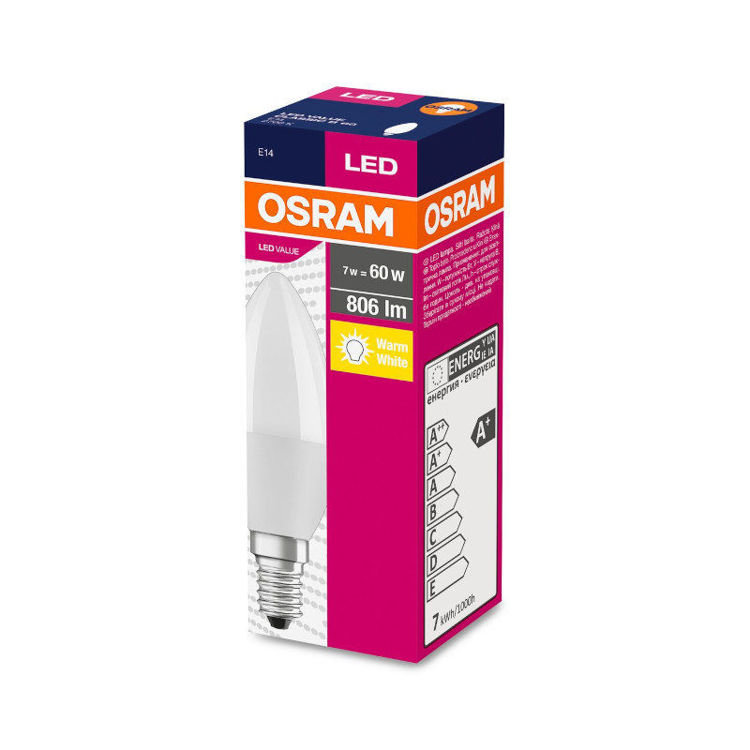Alles OSRAM LED žarulja VALUE CLAS B 60 FR 7 W/2700 K E14