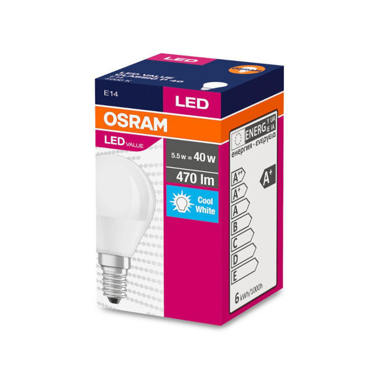 Alles OSRAM LED žarulja VALUE CLAS P 40 FR 4.9 W/4000 K E14