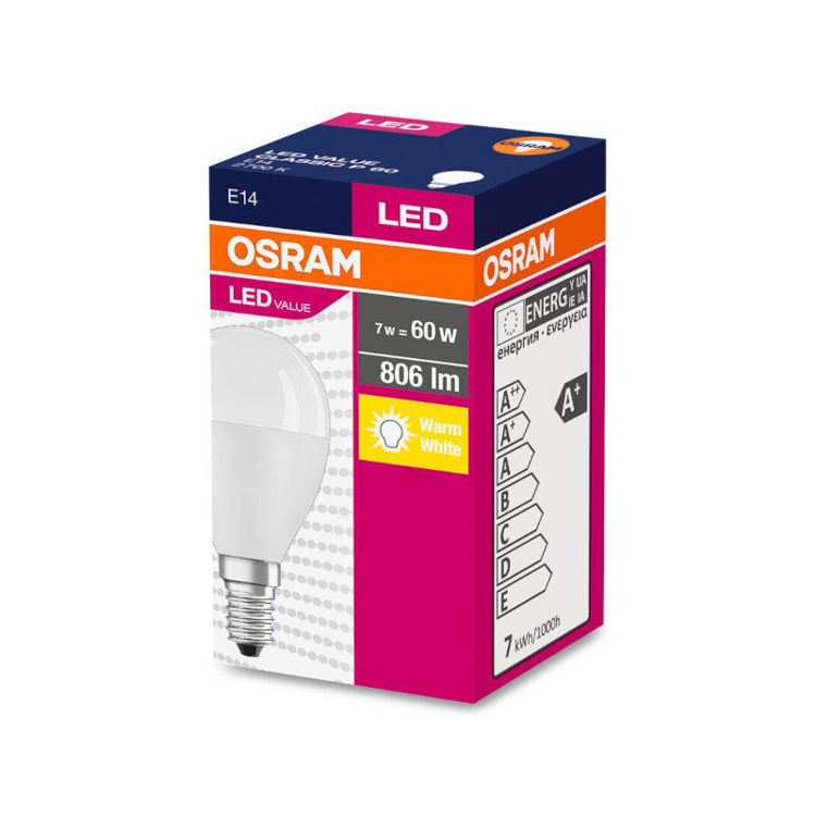 Alles OSRAM LED žarulja VALUE CLAS P 60 FR 7 W/2700 K E14