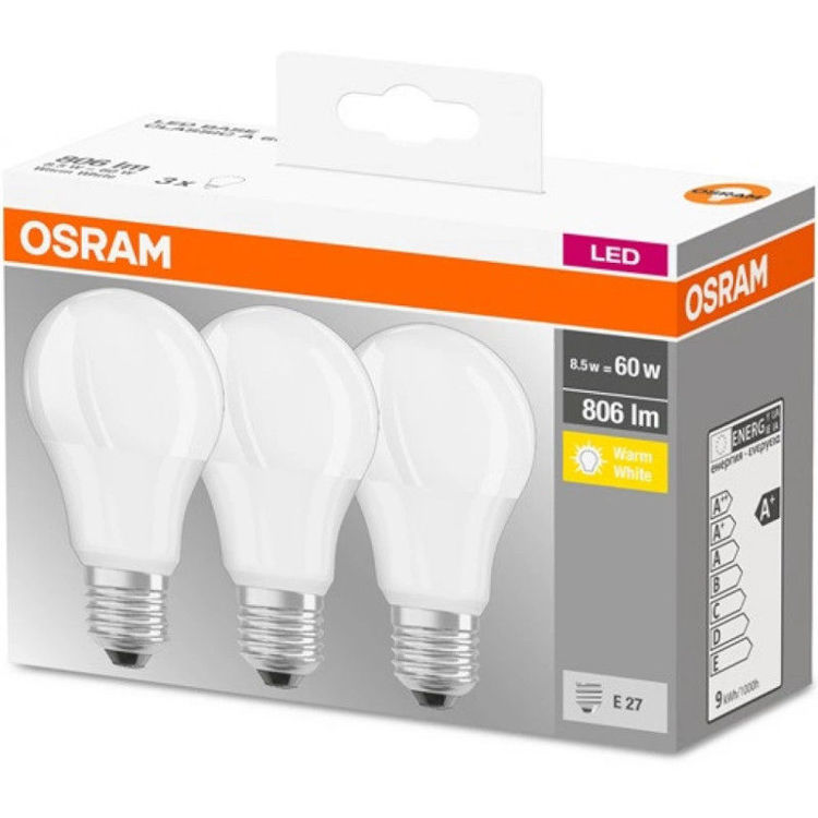 Alles OSRAM LED žarulja E27 8,5W/827 3/1 pak