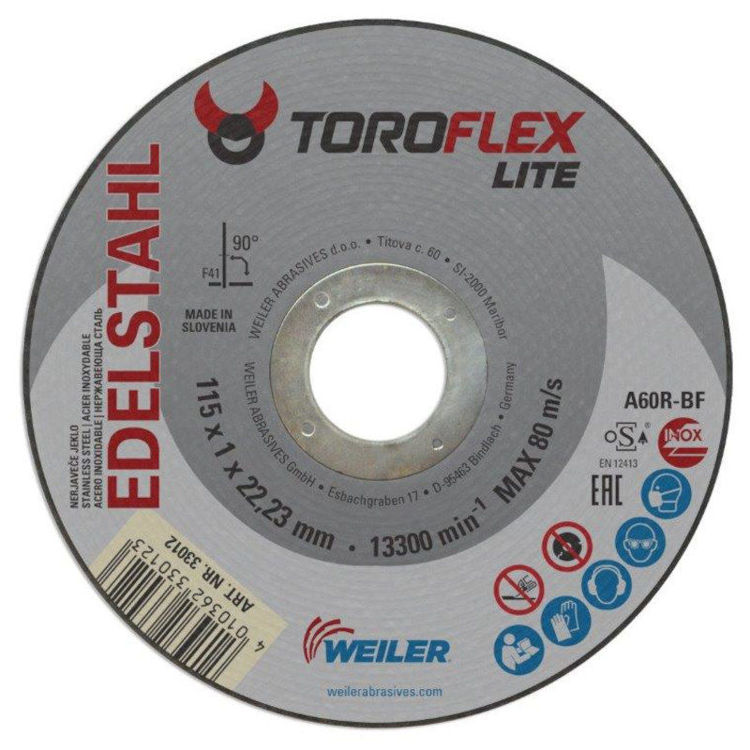 Alles TOROFLEX LITE ploča rezna za inox 125X1X22 A46R-BF