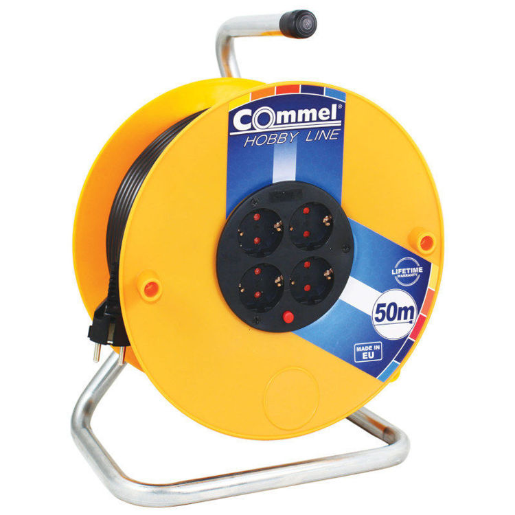 Alles COMMEL produžni kabel s motalicom 50m