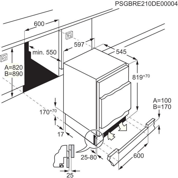 Alles AEG hladnjak ugradbeni SFB682F1AF