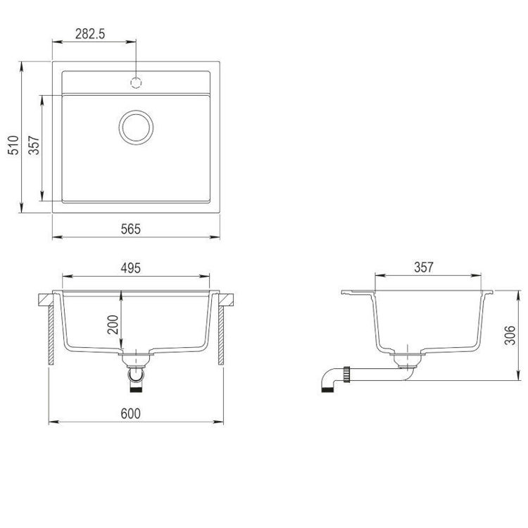 Alles AQUASANITA set QUADRO SQQ100-W + SLAVINA SHR J