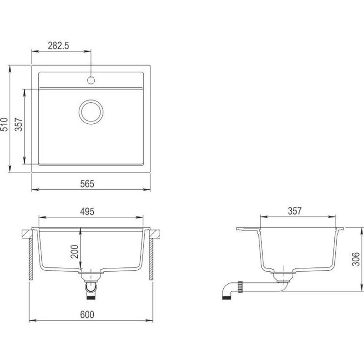 Alles AQUASANITA set QUADRO SQQ100-W + VIDA PVD