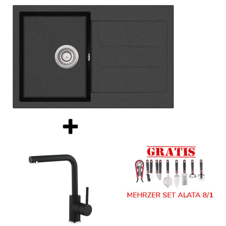 Alles AQUASANITA Set TESA SQT101-W + SHR L Black metallic