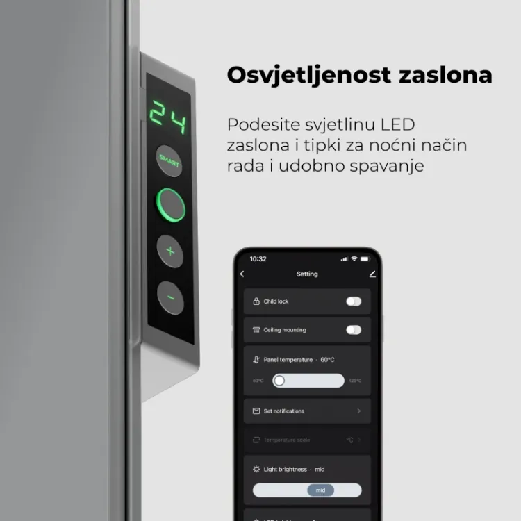 Alles AENO grijalica LED PREMIUM ECO SMART 700W SIVA