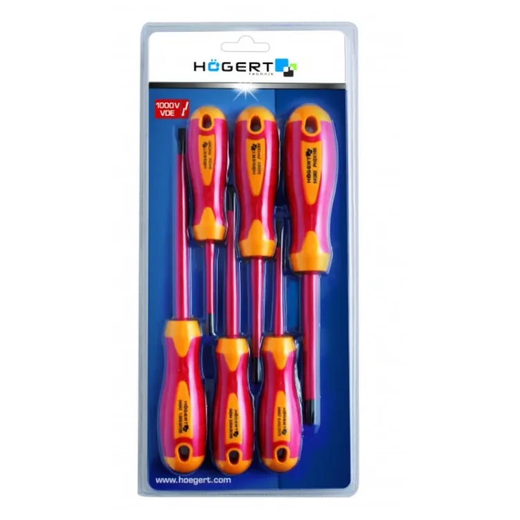 alles HOGERT odvijači set 1000V S2 STEEL MAGNETIC HT1S996