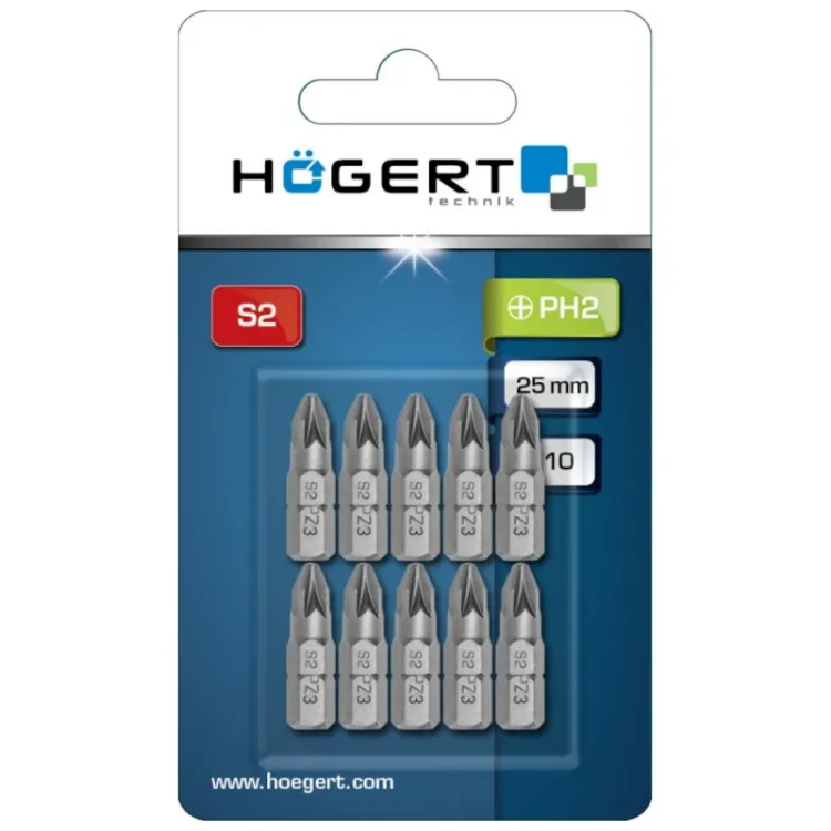 Alles HOGERT bit PH1 25mm S2 STEEL HT1S304