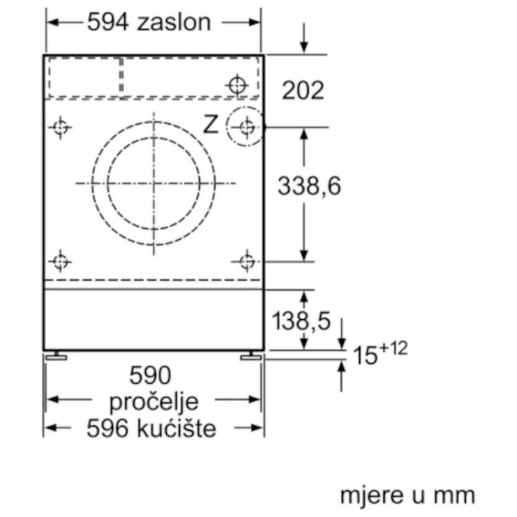 Alles BOSCH perilica rublja ugradbena WIW28542EU
