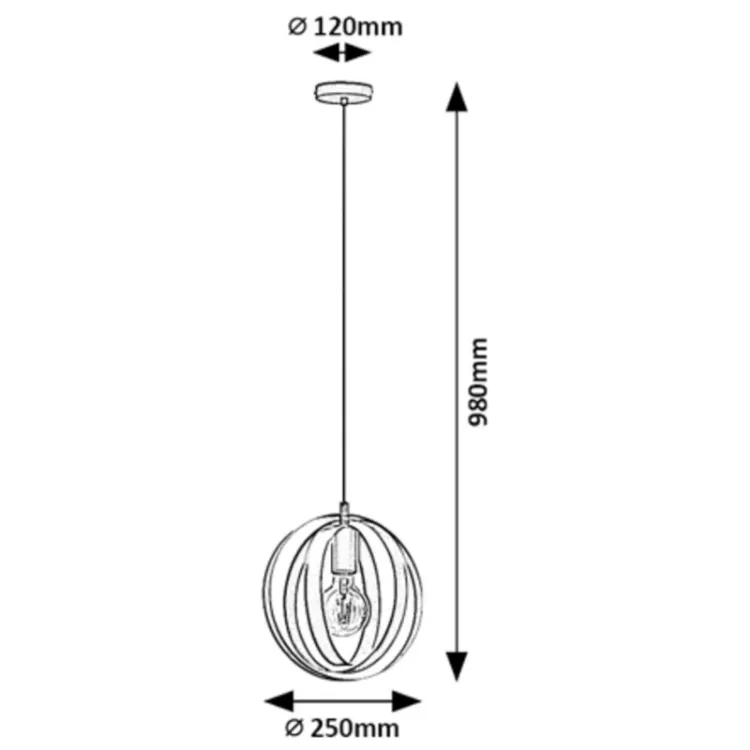 Alles RABALUX visilica CORTADO 5360 CRNA