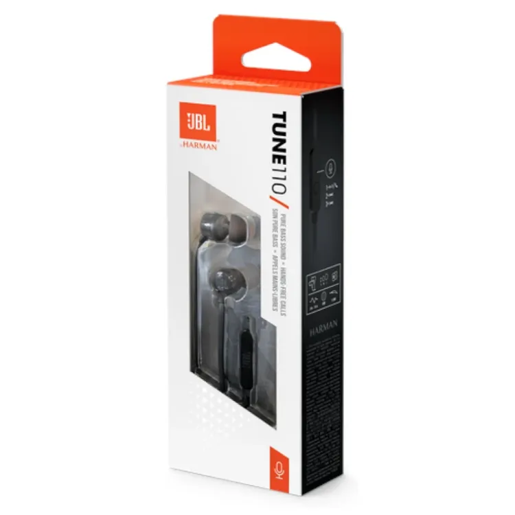 Alles JBL slušalice s mikrofonom T110 crne