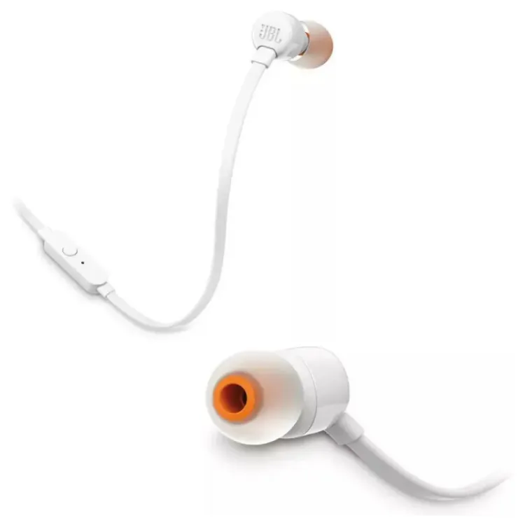 Slika JBL slušalice s mikrofonom T110 bijele