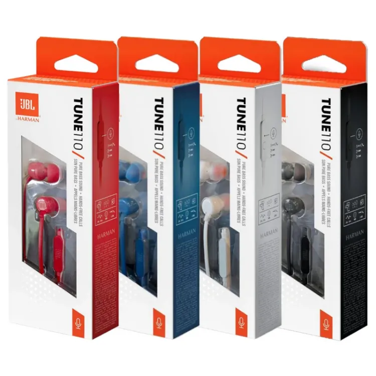 Slika JBL slušalice s mikrofonom T110 bijele