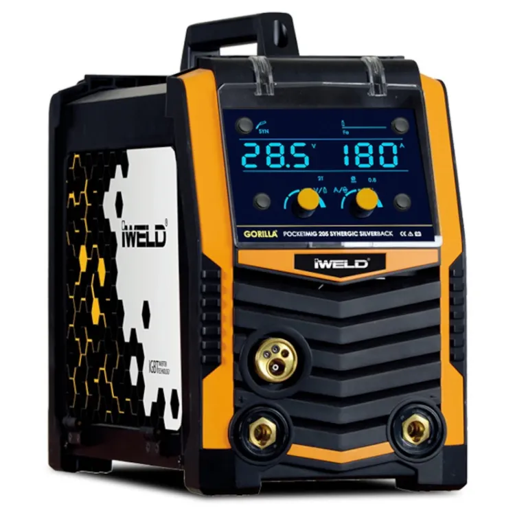 Alles IWELD inverter aparat za zavarivanje GORILLA POCKETMIG 205 SYNERGIC SILVERBACK