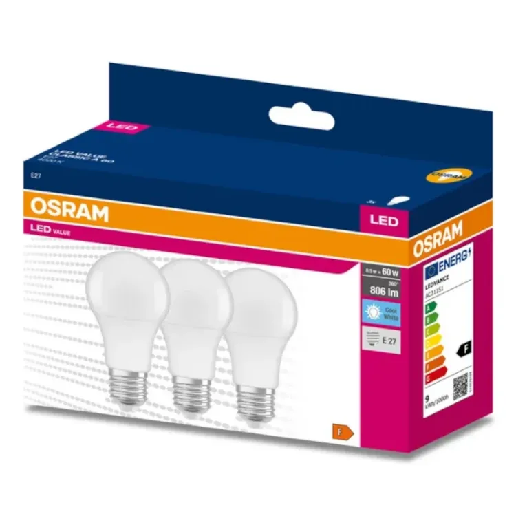 Alles OSRAM LED žarulja A 60 8W/840 3/1 pak_1
