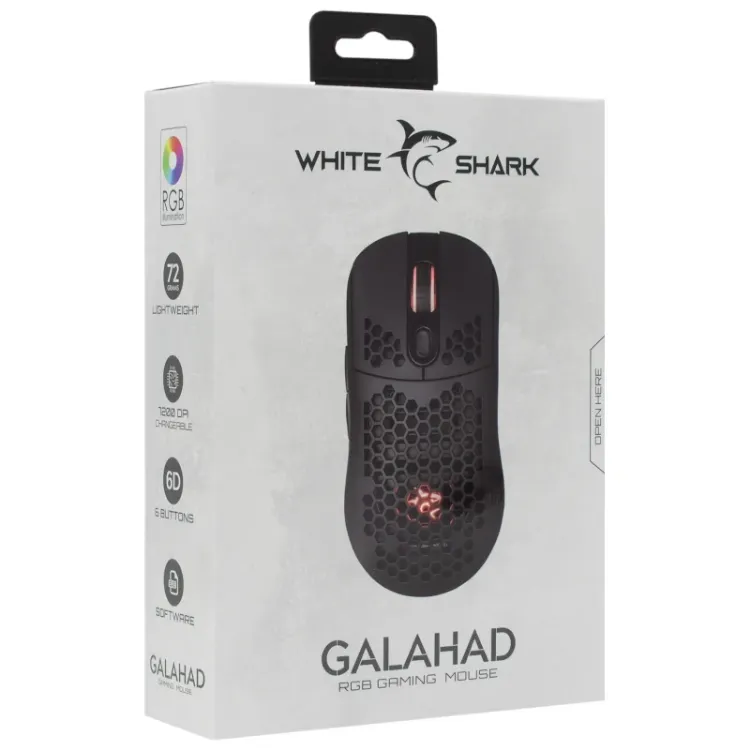 Alles WHITE SHARK miš GM-5007 GALAHAD CRNI