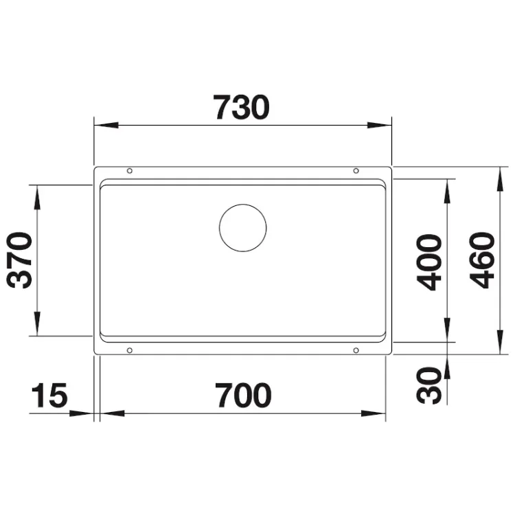 Alles BLANCO sudoper ETAGON 700-U INFINO crni