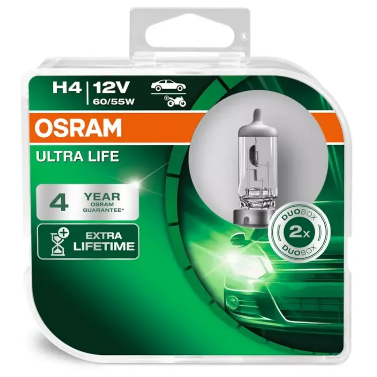 Alles OSRAM auto žarulja ULTRA LIFE H4 12V 60/55W Duobox