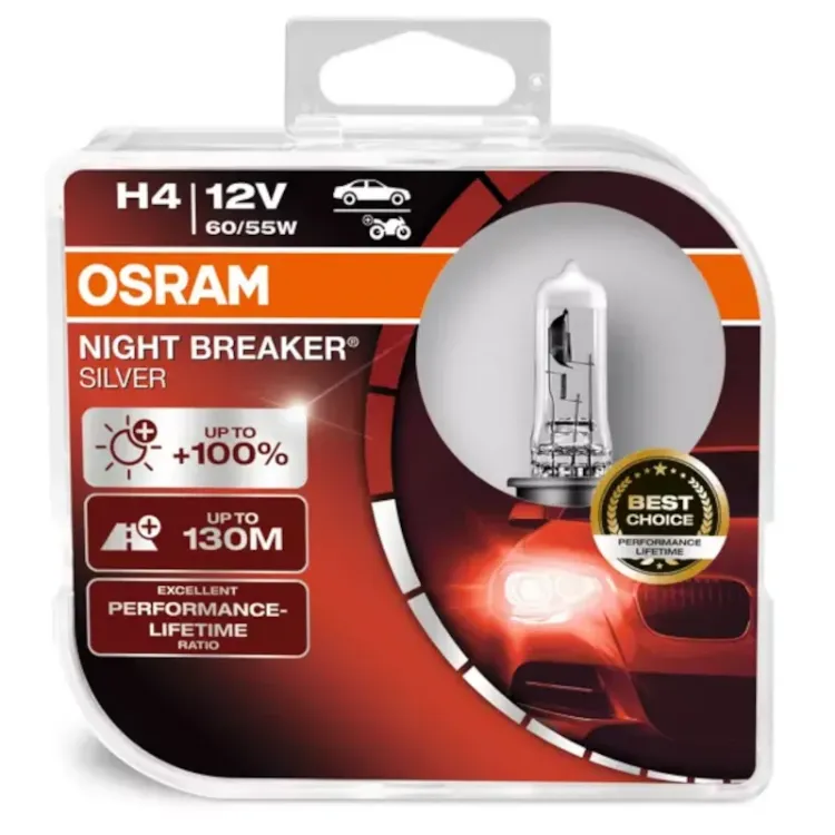 Alles OSRAM auto žarulja Night Breaker Silver H4 12V 60/55W Duobox