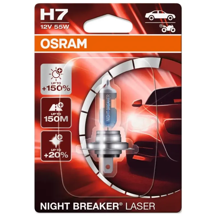 Alles OSRAM auto žarulja Night Breaker Laser H7 12V 55W