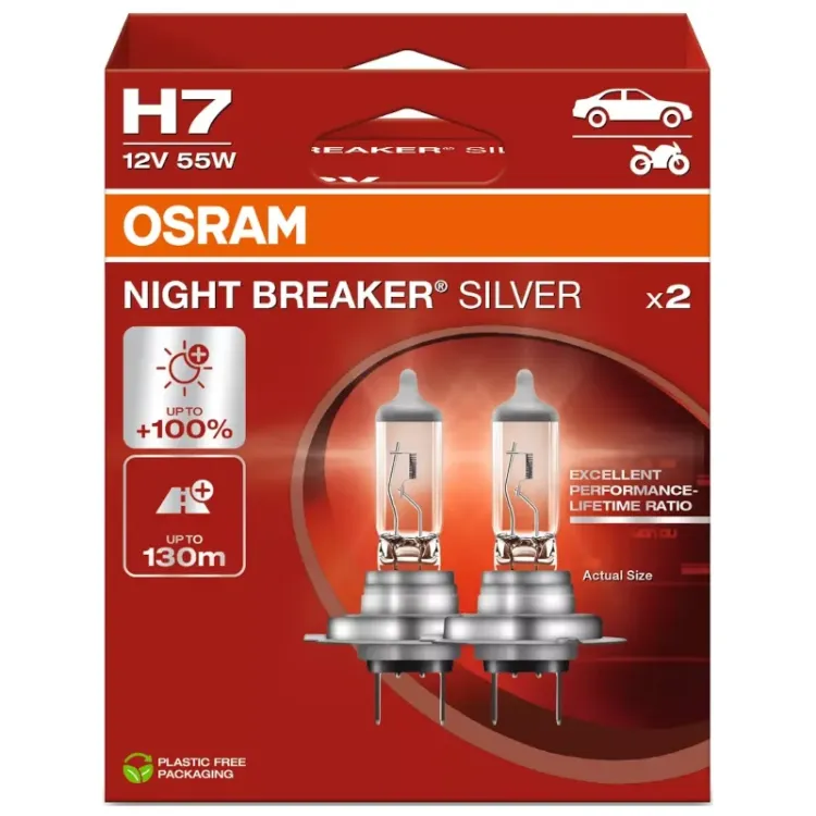 Alles OSRAM auto žarulja Night Breaker Silver H7 12V 55W Duobox