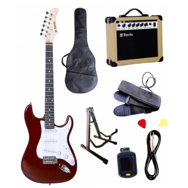 Alles TERRIS električna gitara TEP1RED SET