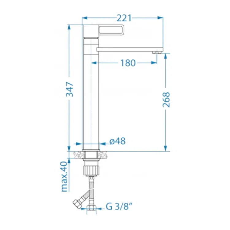 Alles ALVEUS slavina MAYA CHR-G04M STEEL