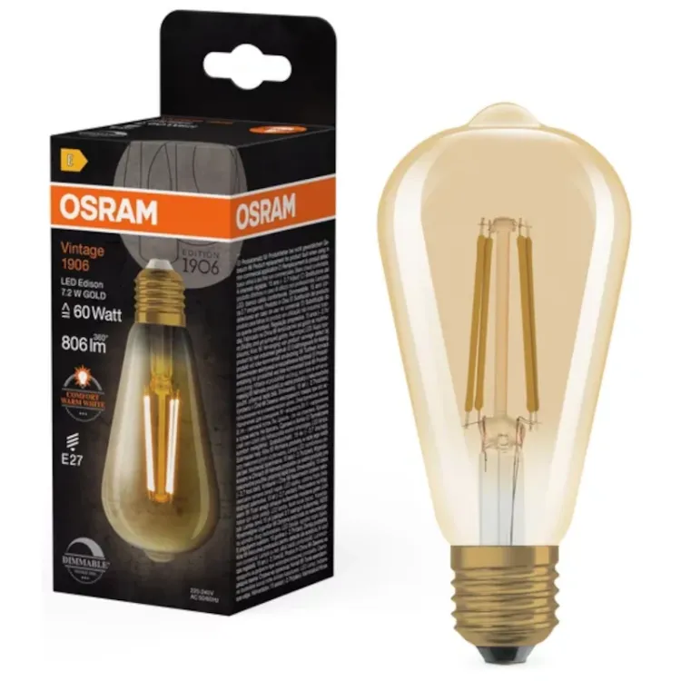 Alles OSRAM LED žarulja Vintage 1906 EDISON 7.2W/2400K E27